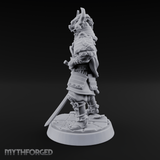 Armoured Horns High Commanding Shogun Miniature for Dungeons and Dragons, Pathfinder or other TTRPGs