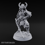 Armoured Horns High Commanding Shogun Miniature for Dungeons and Dragons, Pathfinder or other TTRPGs