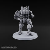 Riot Control, Rusted Edition Warforged Riot Police Robot with Shield A