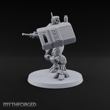 Riot Control, Rusted Edition Warforged Riot Police Robot with Shield A