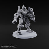 Riot Control, Rusted Edition Warforged Riot Police Robots with Shields — B