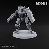 Riot Control, Rusted Edition Warforged Riot Police Robots with Shields — B