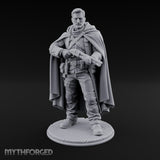 Shotgun Cradling Human Gunslinger Miniature for Dungeons and Dragons, Pathfinder or other TTRPGs