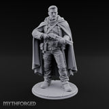 Shotgun Cradling Human Gunslinger Miniature for Dungeons and Dragons, Pathfinder or other TTRPGs