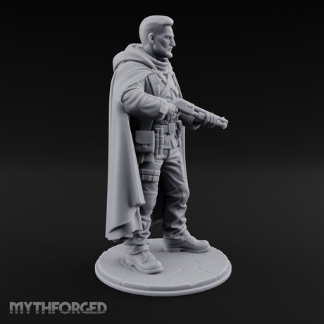 Shotgun Cradling Human Gunslinger Miniature for Dungeons and Dragons, Pathfinder or other TTRPGs