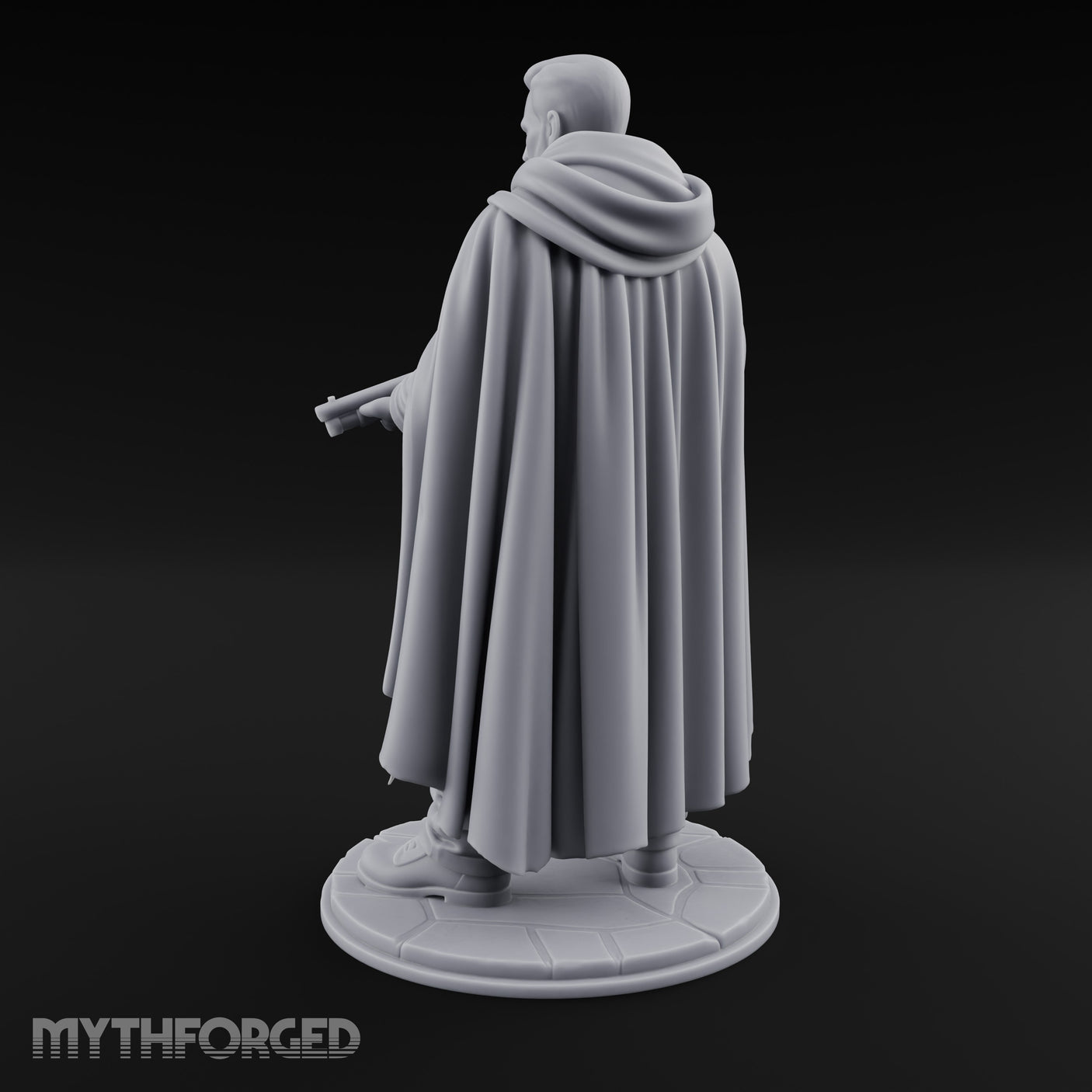Shotgun Cradling Human Gunslinger Miniature for Dungeons and Dragons, Pathfinder or other TTRPGs