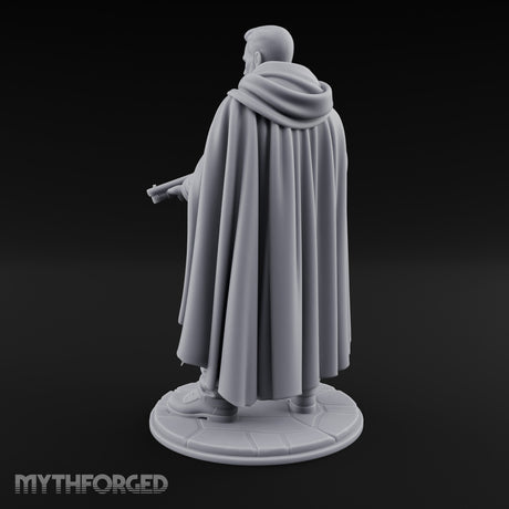 Shotgun Cradling Human Gunslinger Miniature for Dungeons and Dragons, Pathfinder or other TTRPGs