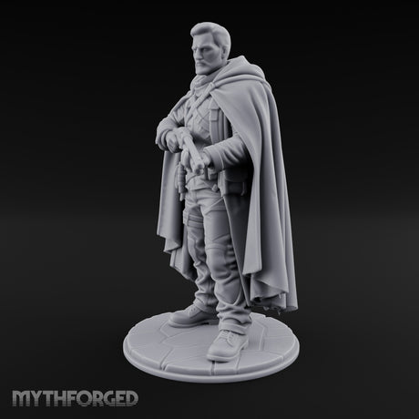 Shotgun Cradling Human Gunslinger Miniature for Dungeons and Dragons, Pathfinder or other TTRPGs