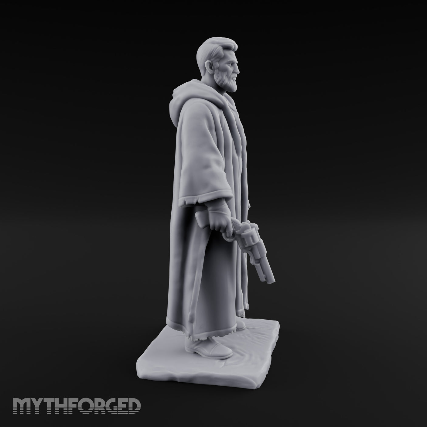 Shotgun Dangling Human Resistance Fighter Miniature for Dungeons and Dragons, Pathfinder or other TTRPGs