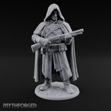 Shotgun Levelling Human Gunslinger Miniature for Dungeons and Dragons, Pathfinder or other TTRPGs