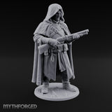 Shotgun Levelling Human Gunslinger Miniature for Dungeons and Dragons, Pathfinder or other TTRPGs