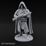 Shotgun Levelling Human Gunslinger Miniature for Dungeons and Dragons, Pathfinder or other TTRPGs