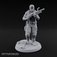 Shotgun Levelling Human Survivor Miniature for Dungeons and Dragons, Pathfinder or other TTRPGs