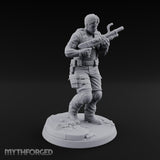 Shotgun Levelling Human Survivor Miniature for Dungeons and Dragons, Pathfinder or other TTRPGs