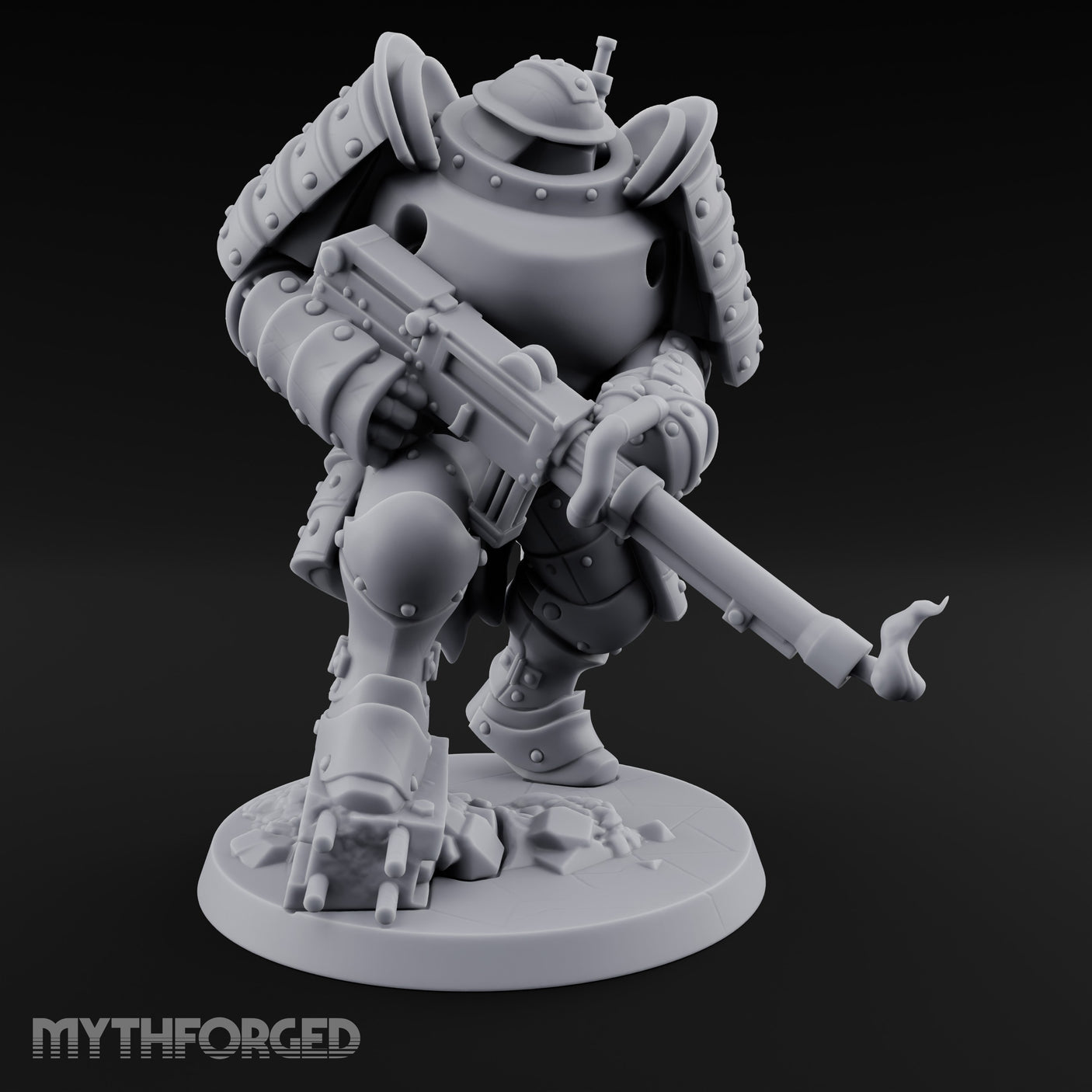 Shotgun Levelling Stomping Heavy Trooper Miniature for Dungeons and Dragons, Pathfinder or other TTRPGs