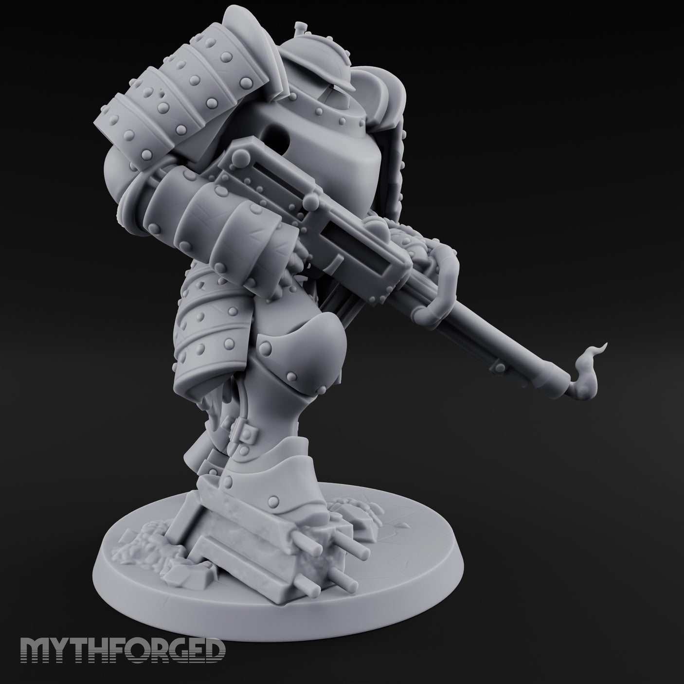 Shotgun Levelling Stomping Heavy Trooper Miniature for Dungeons and Dragons, Pathfinder or other TTRPGs