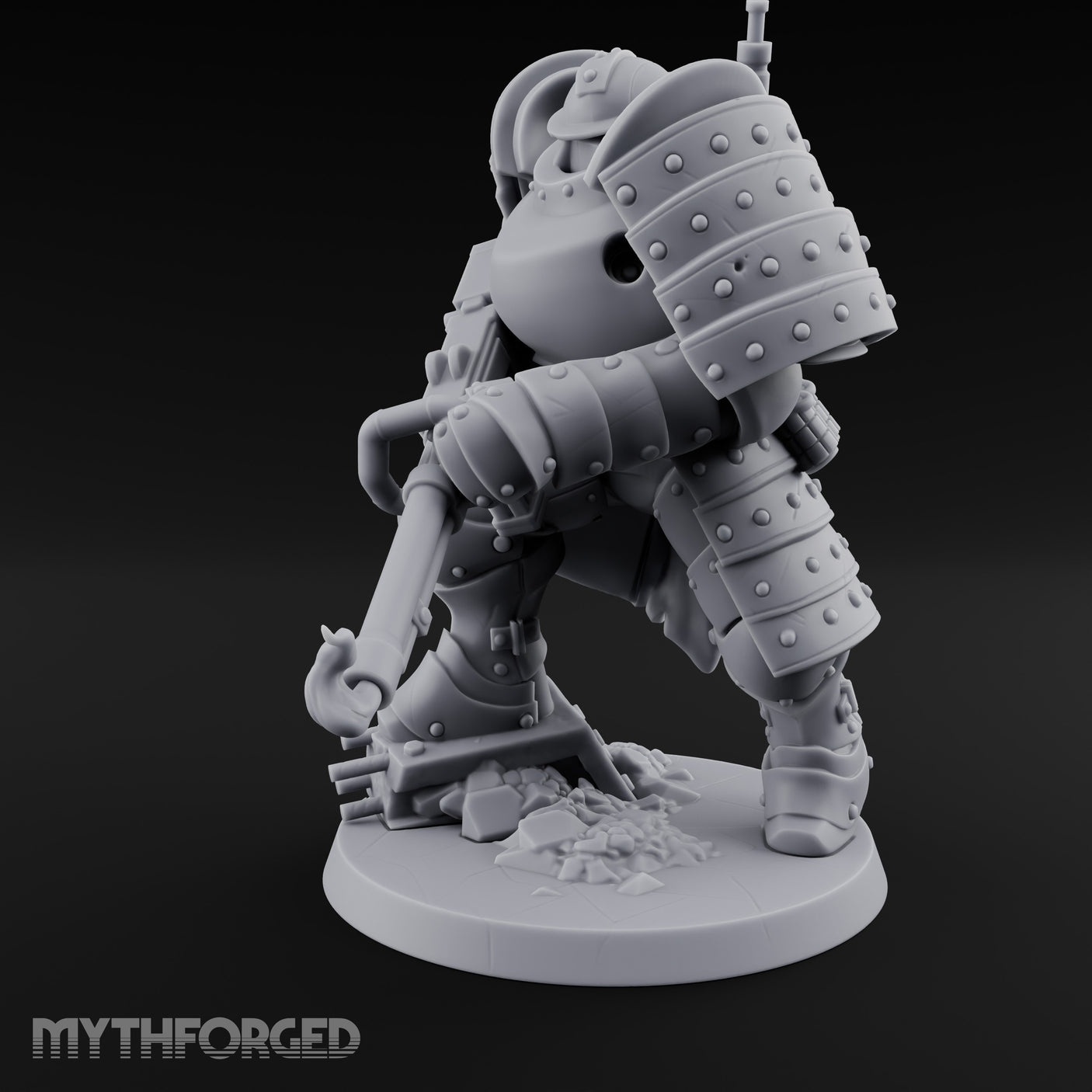 Shotgun Levelling Stomping Heavy Trooper Miniature for Dungeons and Dragons, Pathfinder or other TTRPGs