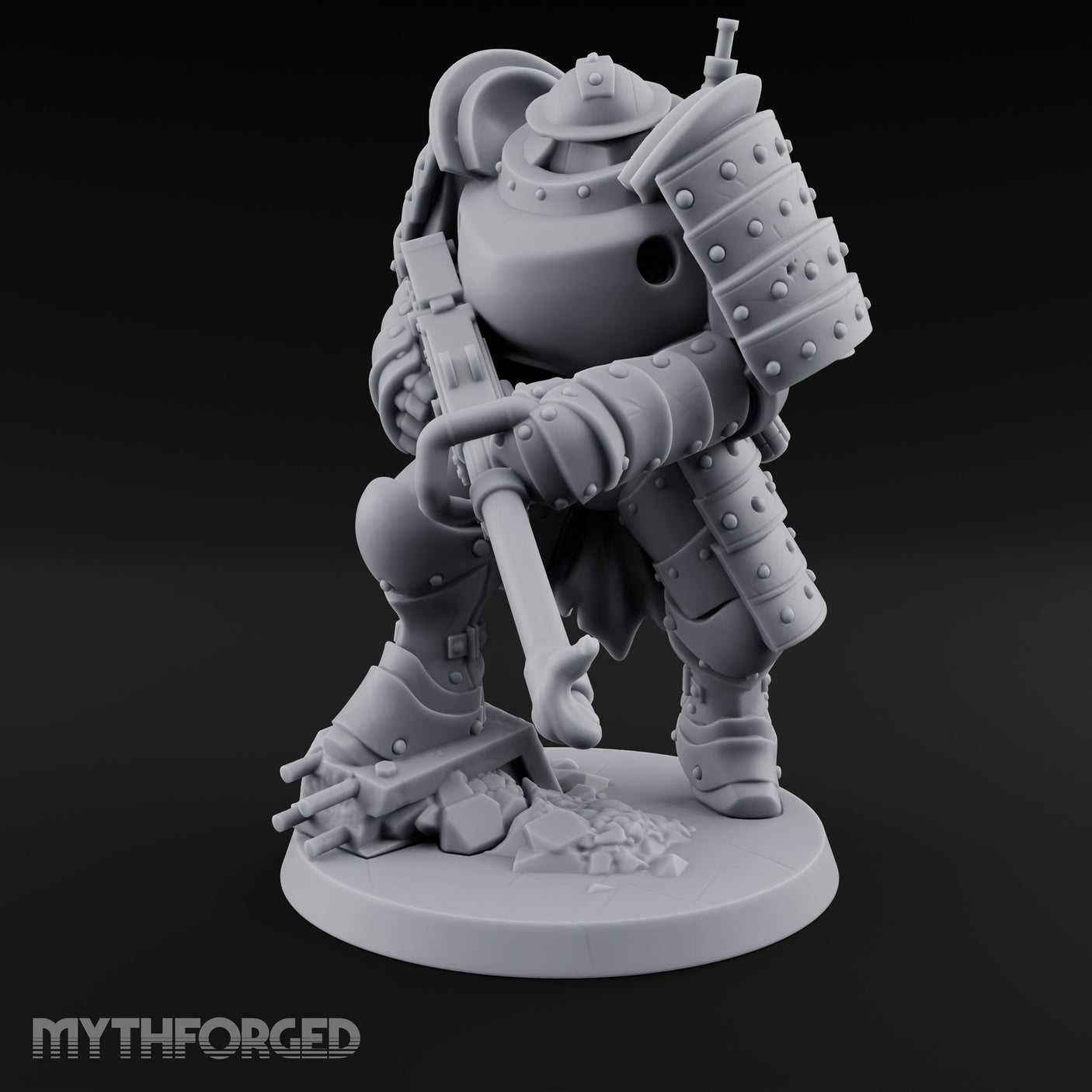 Shotgun Levelling Stomping Heavy Trooper Miniature for Dungeons and Dragons, Pathfinder or other TTRPGs