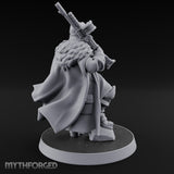 Shotgun Shouldered Cross Bearing Human Priest Miniature for Dungeons and Dragons, Pathfinder or other TTRPGs