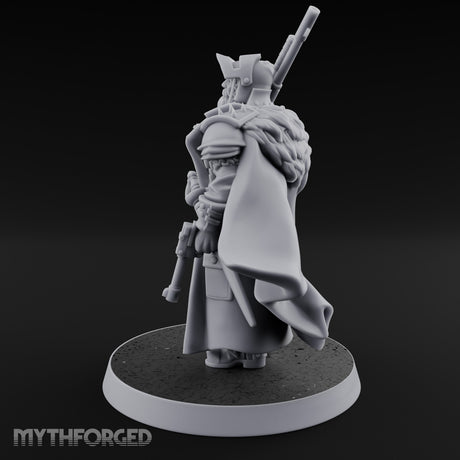 Shotgun Shouldered Cross Bearing Human Priest Miniature for Dungeons and Dragons, Pathfinder or other TTRPGs
