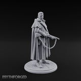 Shotgun-Slung Cape-Flowing Human Wanderer Miniature for Dungeons and Dragons, Pathfinder or other TTRPGs