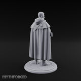 Shotgun-Slung Cape-Flowing Human Wanderer Miniature for Dungeons and Dragons, Pathfinder or other TTRPGs
