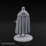 Shotgun-Slung Cape-Flowing Human Wanderer Miniature for Dungeons and Dragons, Pathfinder or other TTRPGs
