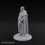 Shotgun-Slung Cape-Flowing Human Wanderer Miniature for Dungeons and Dragons, Pathfinder or other TTRPGs
