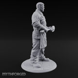 Shovel Gripping Human Gravedigger Miniature for Dungeons and Dragons, Pathfinder or other TTRPGs