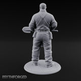 Shovel Gripping Human Gravedigger Miniature for Dungeons and Dragons, Pathfinder or other TTRPGs