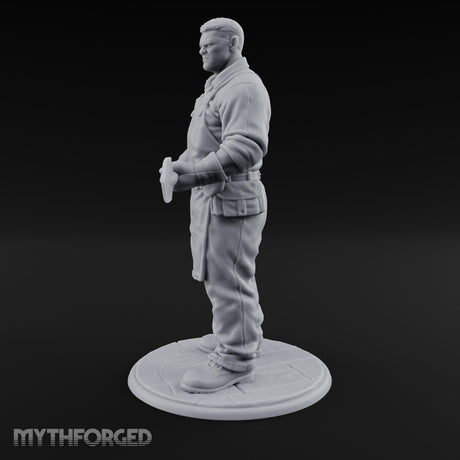 Shovel Gripping Human Gravedigger Miniature for Dungeons and Dragons, Pathfinder or other TTRPGs