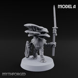 Spore Spearing Mushroom Warriors Miniature for Dungeons and Dragons, Pathfinder or other TTRPGs
