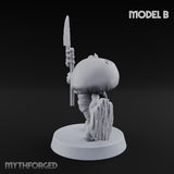 Spore Spearing Mushroom Warrior B Miniature for Dungeons and Dragons, Pathfinder or other TTRPGs