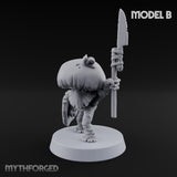 Spore Spearing Mushroom Warrior B Miniature for Dungeons and Dragons, Pathfinder or other TTRPGs