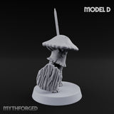 Spore Spearing Mushroom Warrior D Miniature for Dungeons and Dragons, Pathfinder or other TTRPGs