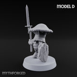 Spore Spearing Mushroom Warrior D Miniature for Dungeons and Dragons, Pathfinder or other TTRPGs