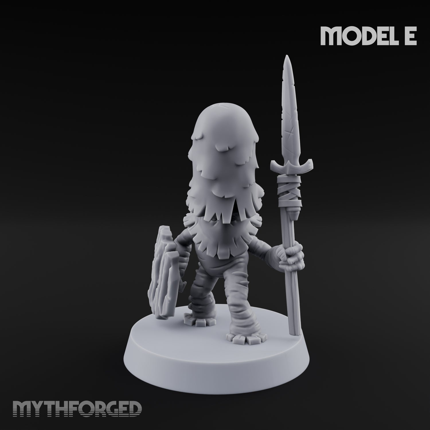 Spore Spearing Mushroom Warriors Miniature for Dungeons and Dragons, Pathfinder or other TTRPGs
