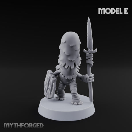 Spore Spearing Mushroom Warrior E Miniature for Dungeons and Dragons, Pathfinder or other TTRPGs