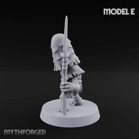 Spore Spearing Mushroom Warrior E Miniature for Dungeons and Dragons, Pathfinder or other TTRPGs