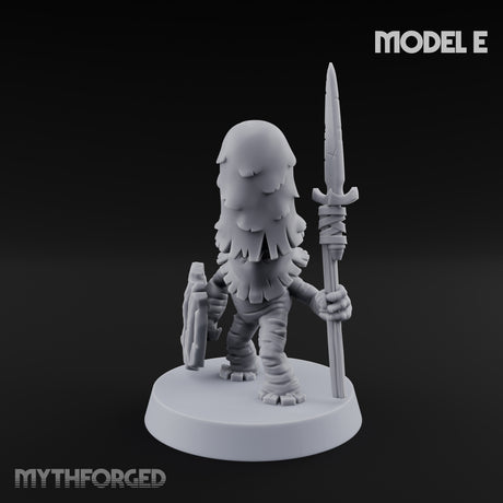 Spore Spearing Mushroom Warrior E Miniature for Dungeons and Dragons, Pathfinder or other TTRPGs