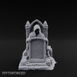 Shroud-Cloaked Arch-Niched Hooded Specter Tombstone Miniature for Dungeons and Dragons, Pathfinder or other TTRPGs