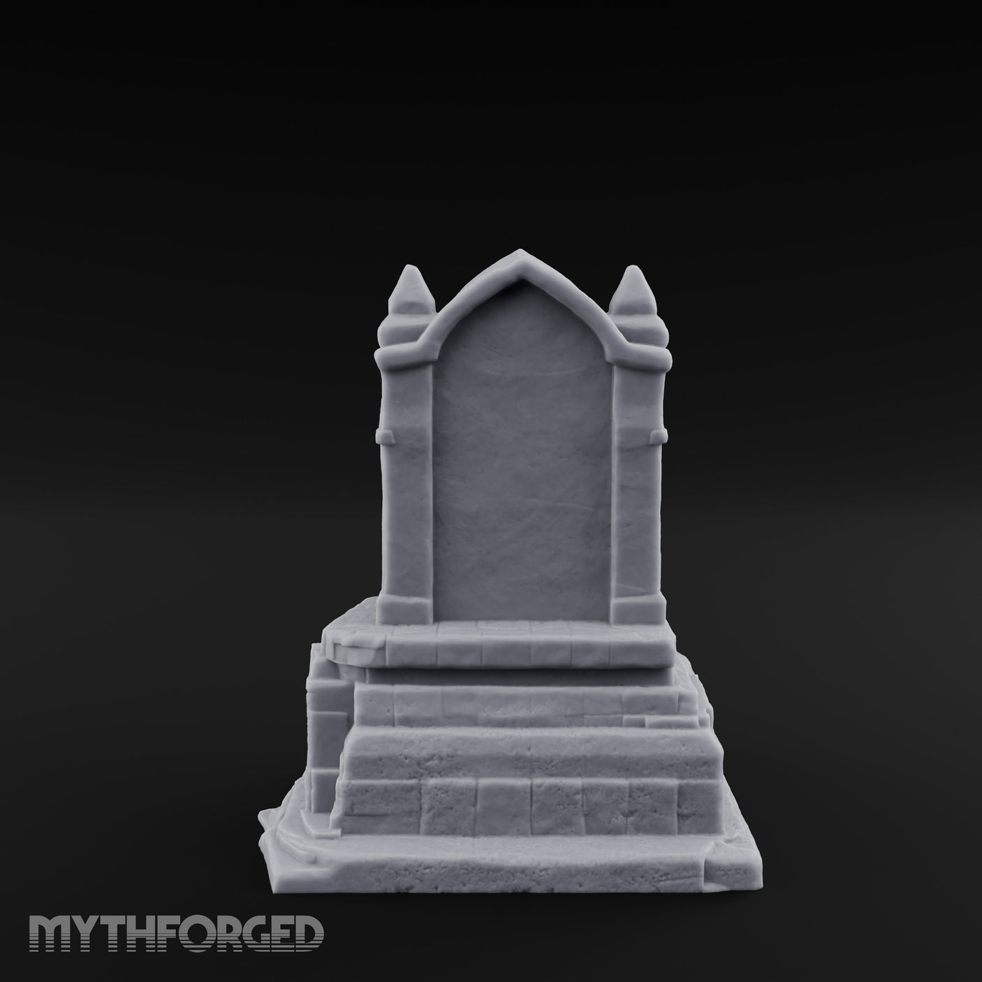Shroud-Cloaked Arch-Niched Hooded Specter Tombstone Miniature for Dungeons and Dragons, Pathfinder or other TTRPGs