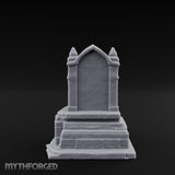 Shroud-Cloaked Arch-Niched Hooded Specter Tombstone Miniature for Dungeons and Dragons, Pathfinder or other TTRPGs