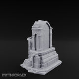 Shroud-Cloaked Arch-Niched Hooded Specter Tombstone Miniature for Dungeons and Dragons, Pathfinder or other TTRPGs