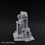 Shroud-Cloaked Arch-Niched Hooded Specter Tombstone Miniature for Dungeons and Dragons, Pathfinder or other TTRPGs