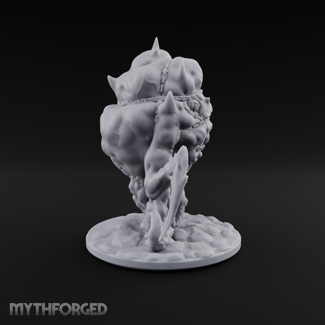 Heavy Lies the Chained Head Sibriex Fiend with Chained Bloated Head and Scythe Claw