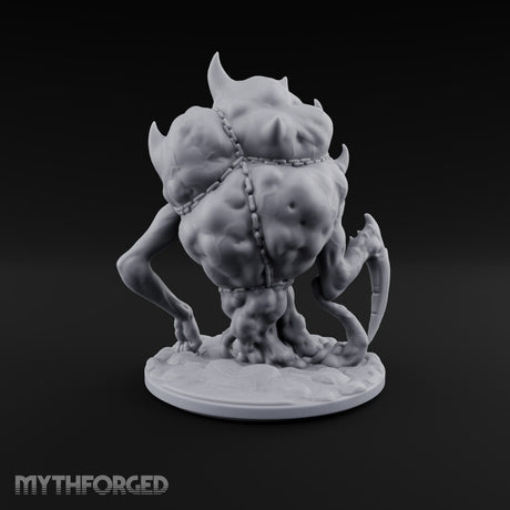 Heavy Lies the Chained Head Sibriex Fiend with Chained Bloated Head and Scythe Claw