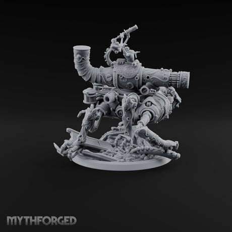 Scrapyard Stomper Warforged Four-Legged Siege Automaton with Cannon, Horn Pipe and Spotter