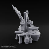 Sign-Posted Weapon-Stuffed Adventurer's Market Clutter Scene Miniature for Dungeons and Dragons, Pathfinder or other TTRPGs