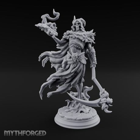 Spellbook Smoking Lich Necromancer Miniature for Dungeons and Dragons, Pathfinder or other TTRPGs